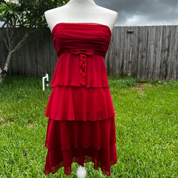 Red David’s Bridal dress - Picture 6 of 6